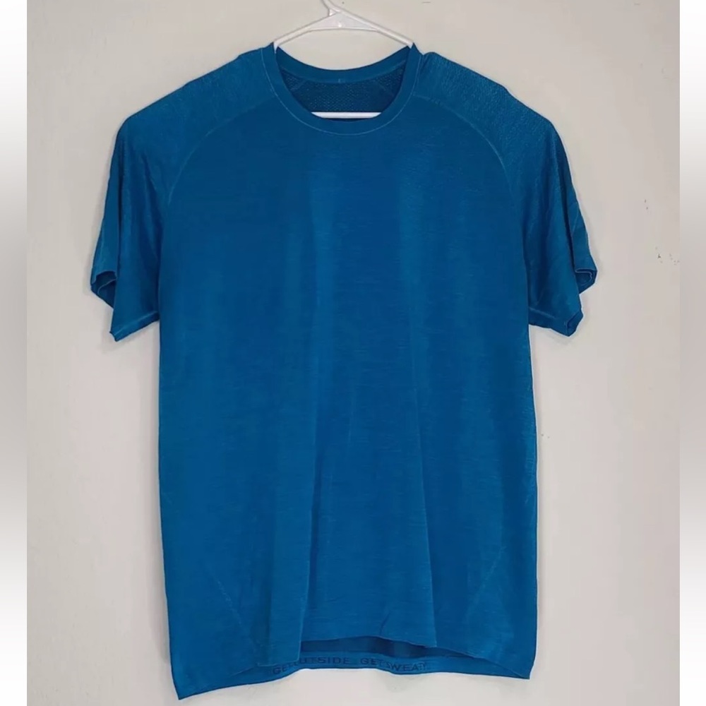 Lululemon Shirt Blue Metal Vent Tee Crew Neck Active Gym Mens Size XXL